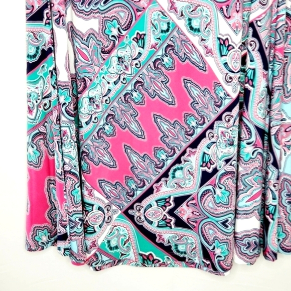 Chico's Paisley Scarf Print Maxi Skirt Size 3 US XL/16 Stretch Pull-on Floral - Picture 5 of 11